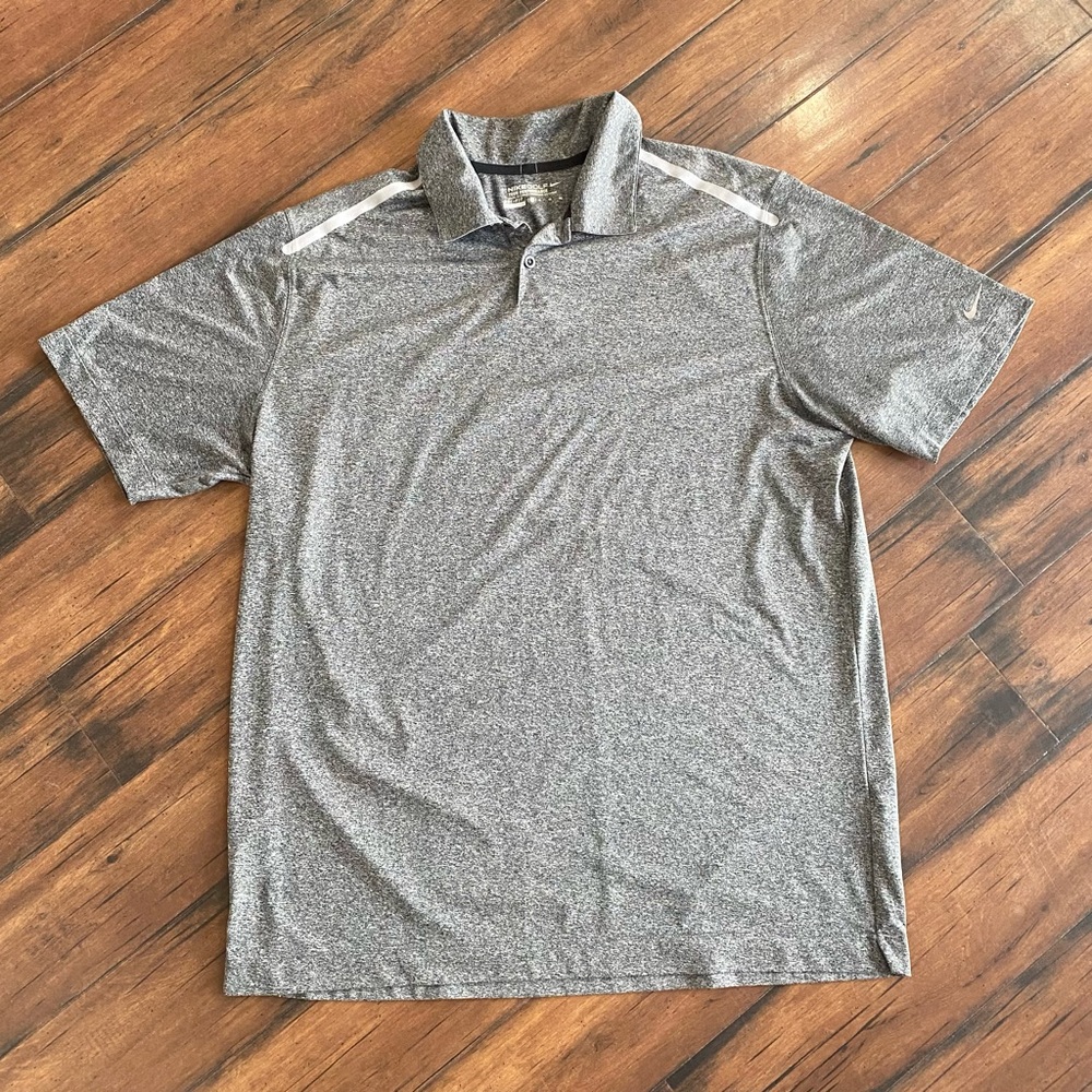 Nike Golf Tour Dri Fit Polo Gray XL Mens